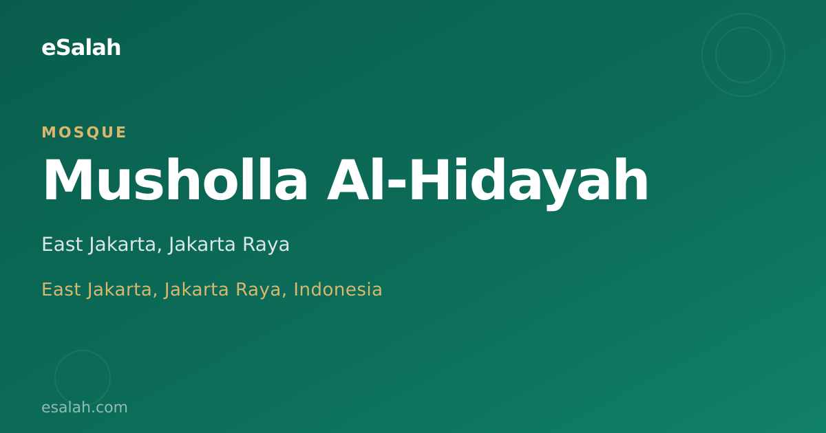 Musholla Al-Hidayah: Tempat Beribadah yang Menyatu dengan Kehidupan Warga Cilacap